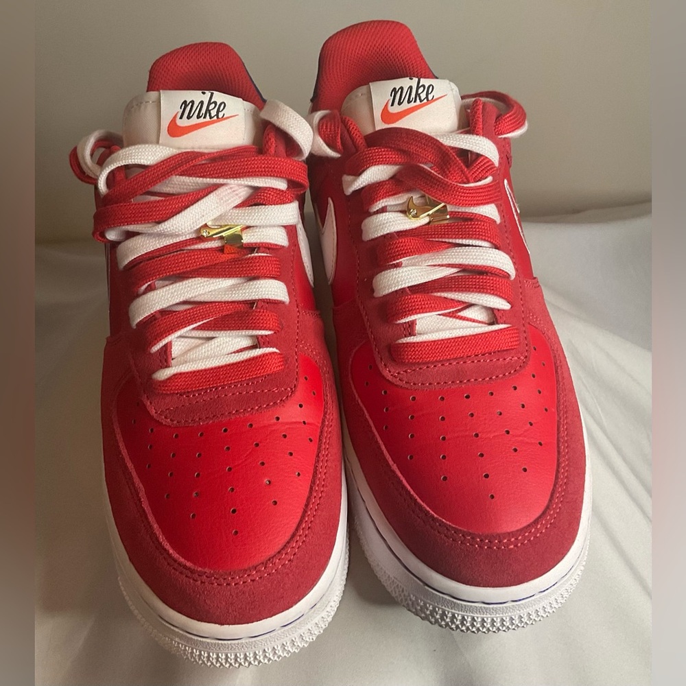 Men’s size 8- Nike Air Force 1 Low “First Use” 50th Anniversary Red